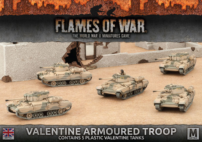 Flames of War: British Valentine Armoured Troop (Mid War) (ONLINE ORDER ONLY)