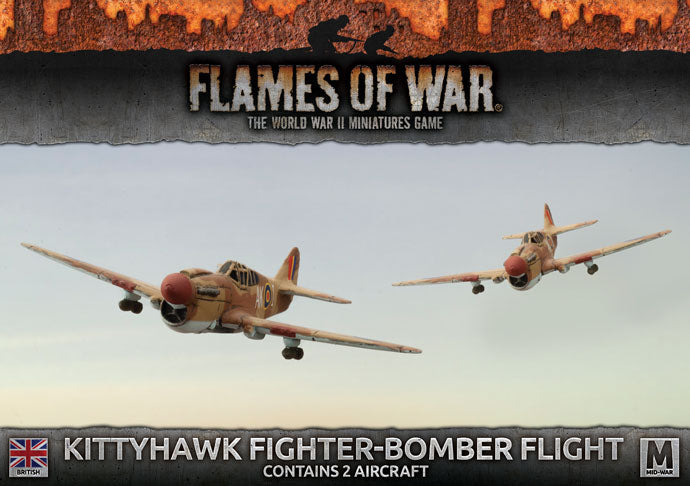 Flames of War: British Kittyhawk Fighter-Bomber Flight (Mid War) (ONLINE ORDER ONLY)