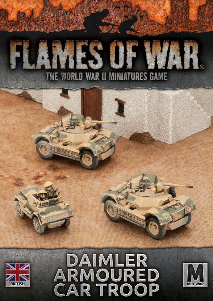 Flames of War: British Daimler Armoured Car Troop (Mid War) (ONLINE ORDER ONLY)