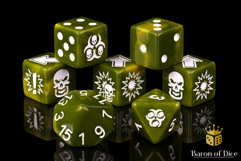 Diseased - Bloody Football Dice (Set of 7) (ONLINE ORDER ONLY)