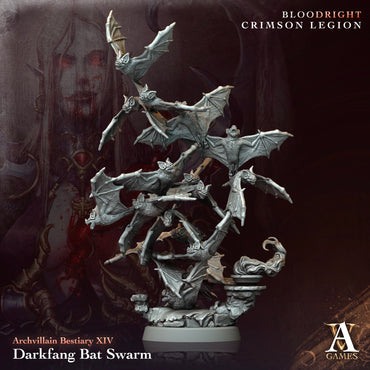 3D Printed Archvillain Games Archvillain Bestiary Vol. XIV Darkfang Bat Swarm 28 32mm D&D (Online Only)