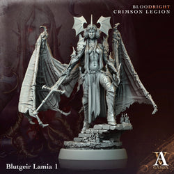 3D Printed Archvillain Games Blutgeir Lamia Bloodright - Crimson Legion 28 32mm D&D (Online Only)