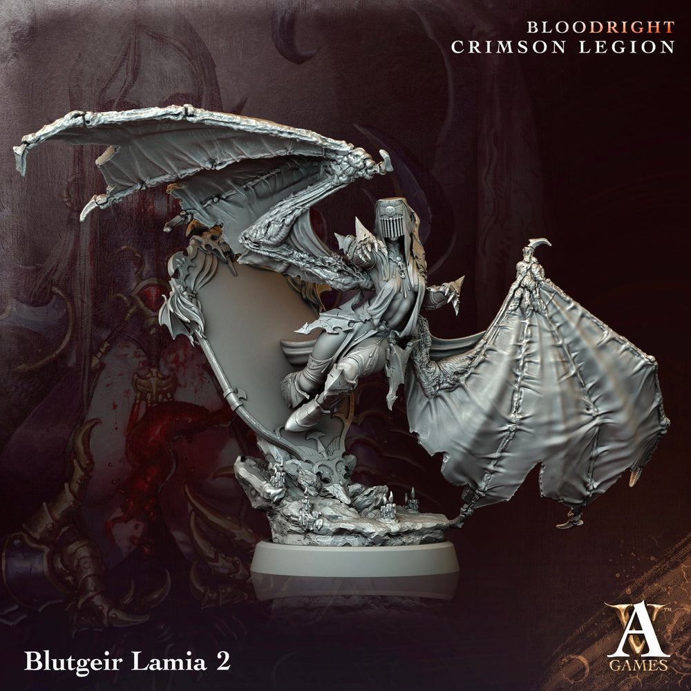3D Printed Archvillain Games Blutgeir Lamia Bloodright - Crimson Legion 28 32mm D&D (Online Only)