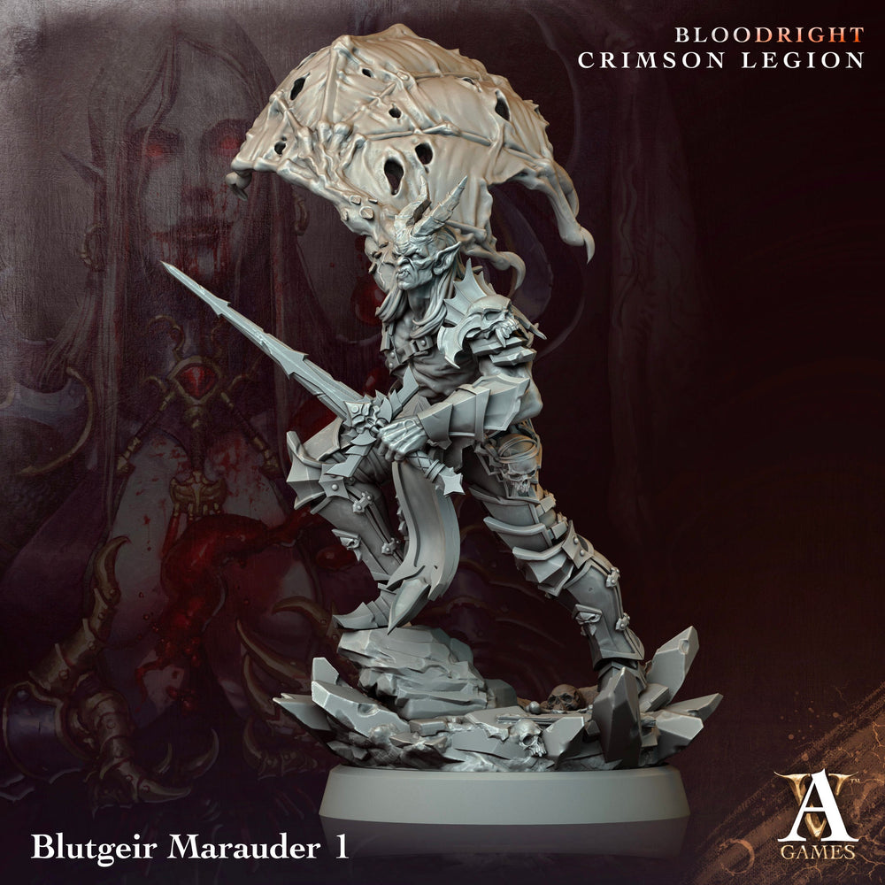 3D Printed Archvillain Games Blutgeir Marauder Bloodright - Crimson Legion 28 32mm D&D (Online Only)