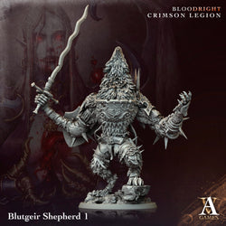 3D Printed Archvillain Games Blutgeir Shepherd Bloodright - Crimson Legion 28 32mm D&D (Online Only)