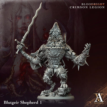 3D Printed Archvillain Games Blutgeir Shepherd Bloodright - Crimson Legion 28 32mm D&D (Online Only)
