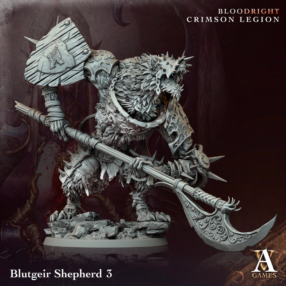 3D Printed Archvillain Games Blutgeir Shepherd Bloodright - Crimson Legion 28 32mm D&D (Online Only)