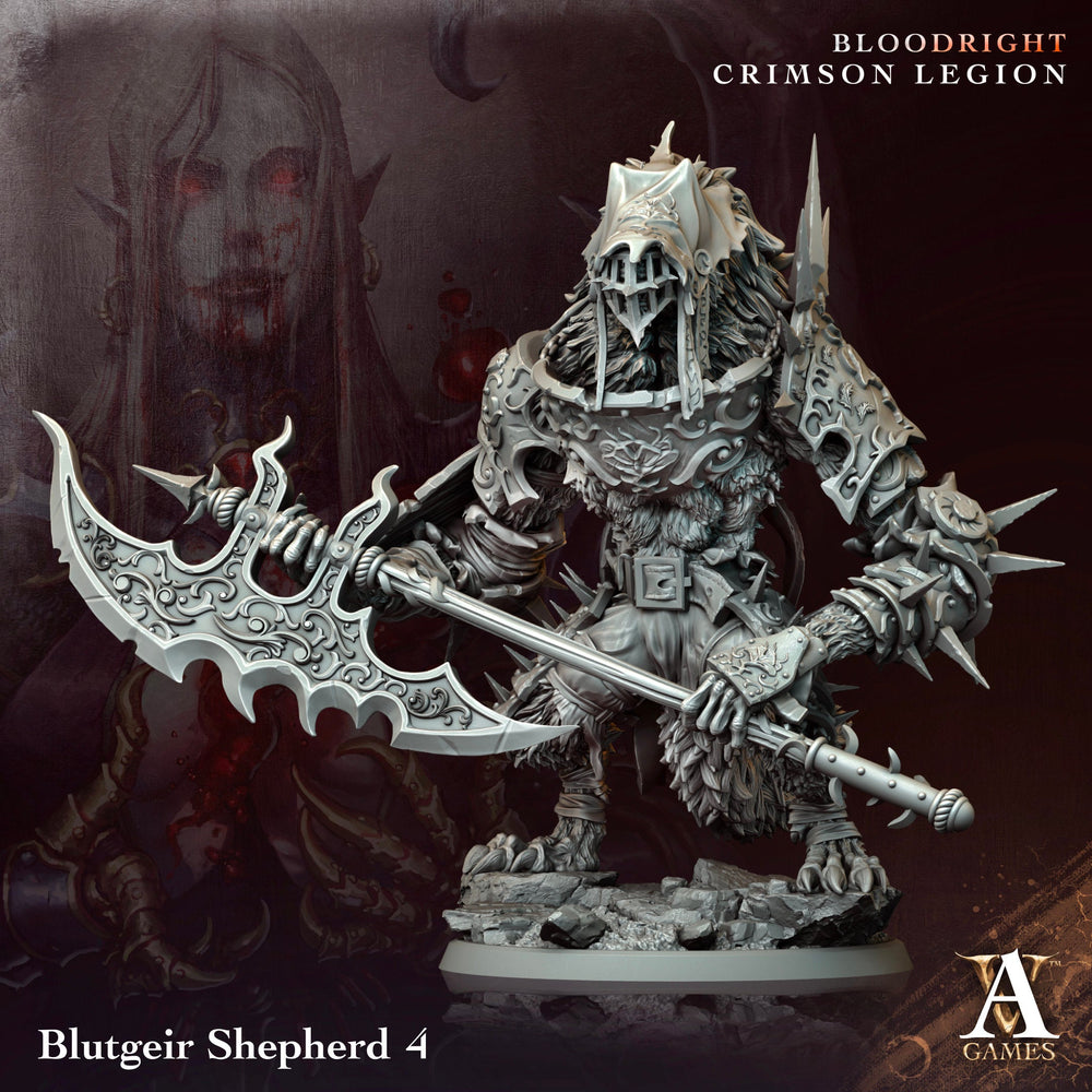 3D Printed Archvillain Games Blutgeir Shepherd Bloodright - Crimson Legion 28 32mm D&D (Online Only)