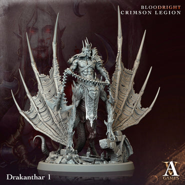 3D Printed Archvillain Games Drakanthar Bloodright - Crimson Legion 28 32mm D&D (Online Only)
