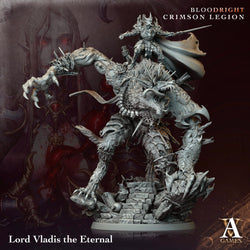 3D Printed Archvillain Games Lord Vladis - The Eternal Bloodright - Crimson Legion 28 32mm D&D (Online Only)