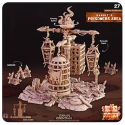 3D Printed Cast n Play Prisoners Area Bandits Camp Terrain Set 28mm 32mm D&D (Online Only)