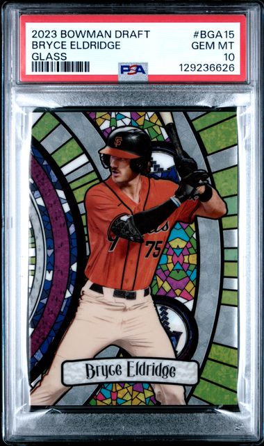 Graded 2023 Topps Bowman Draft Bryce Eldridge #BGA15 Glass Rookie RC Baseball Card PSA 10 Gem Mint (ONLINE ORDER ONLY)