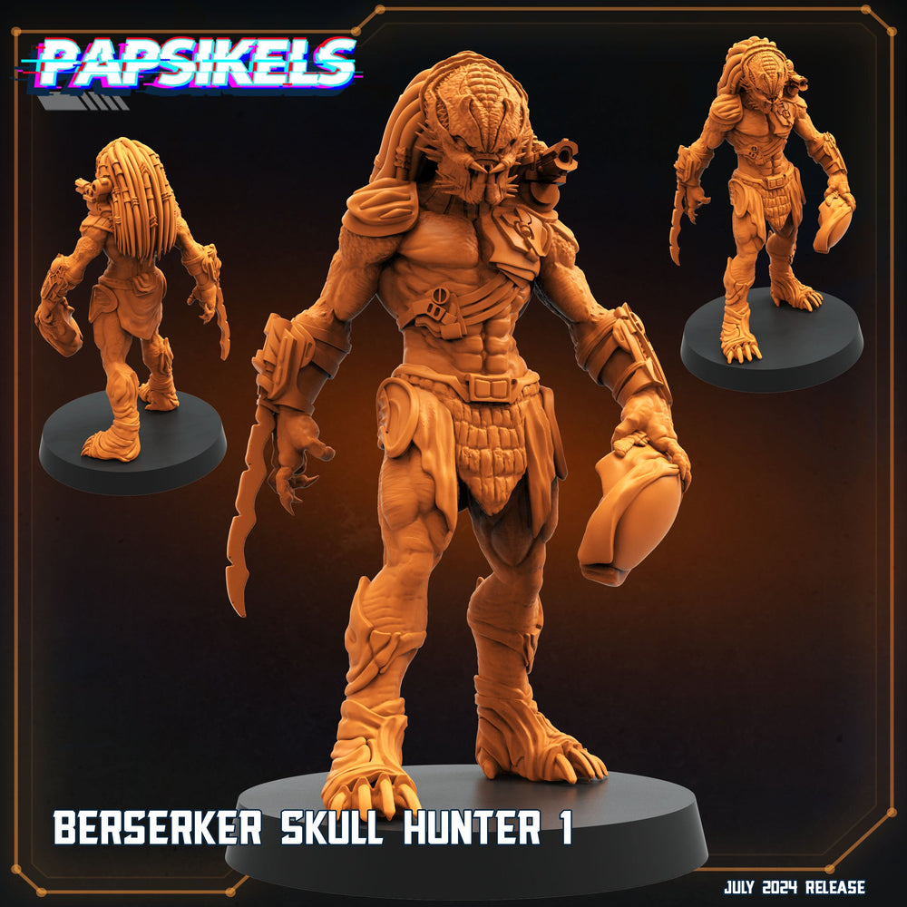 3D Printed Papsikels Berserker Skull Hunter Set July 2024 Scifi 28mm 32mm (Online Only)