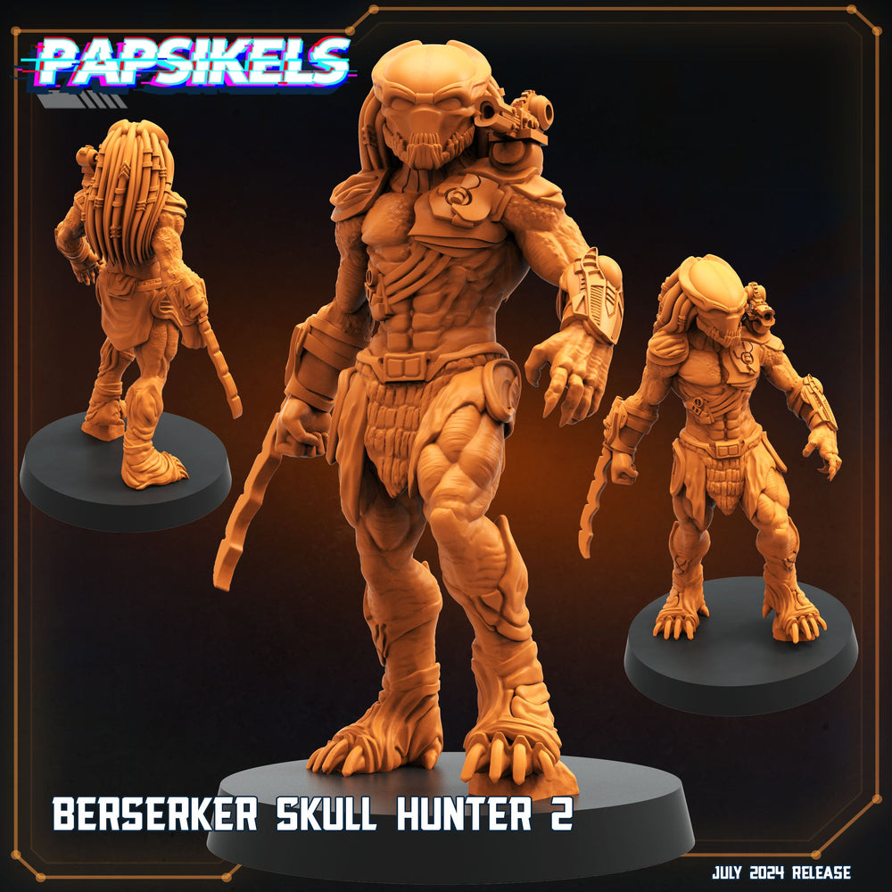 3D Printed Papsikels Berserker Skull Hunter Set July 2024 Scifi 28mm 32mm (Online Only)