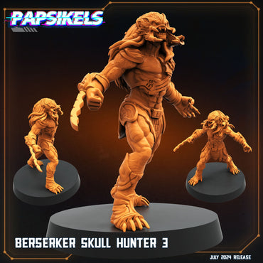 3D Printed Papsikels Berserker Skull Hunter Set July 2024 Scifi 28mm 32mm (Online Only)