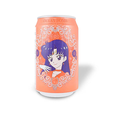 Ocean Bomb Strawberry Flavor Sparkling Water Sailor Moon Sailor Mars (1 Can) (ONLINE ORDER ONLY)