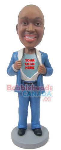 Super Company Logo Man Bobblehead #1 (ONLINE ORDER ONLY)