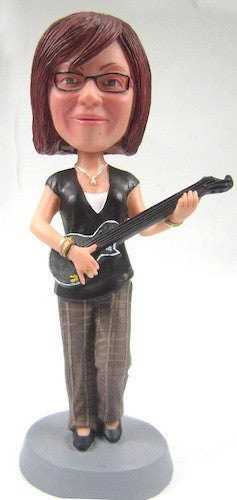 Female Guitar Player Bobblehead (ONLINE ORDER ONLY)