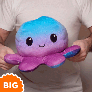 TeeTurtle Big Reversible Octopus: Blue Gradient + Galaxy (Big) (ONLINE ORDER ONLY)