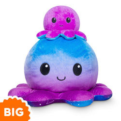 TeeTurtle Big Reversible Octopus: Blue Gradient + Galaxy (Big) (ONLINE ORDER ONLY)