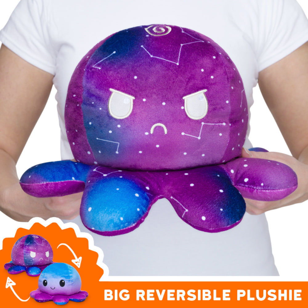 TeeTurtle Big Reversible Octopus: Blue Gradient + Galaxy (Big) (ONLINE ORDER ONLY)