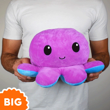 TeeTurtle Big Reversible Octopus: Purple/Blue (Big) (ONLINE ORDER ONLY)