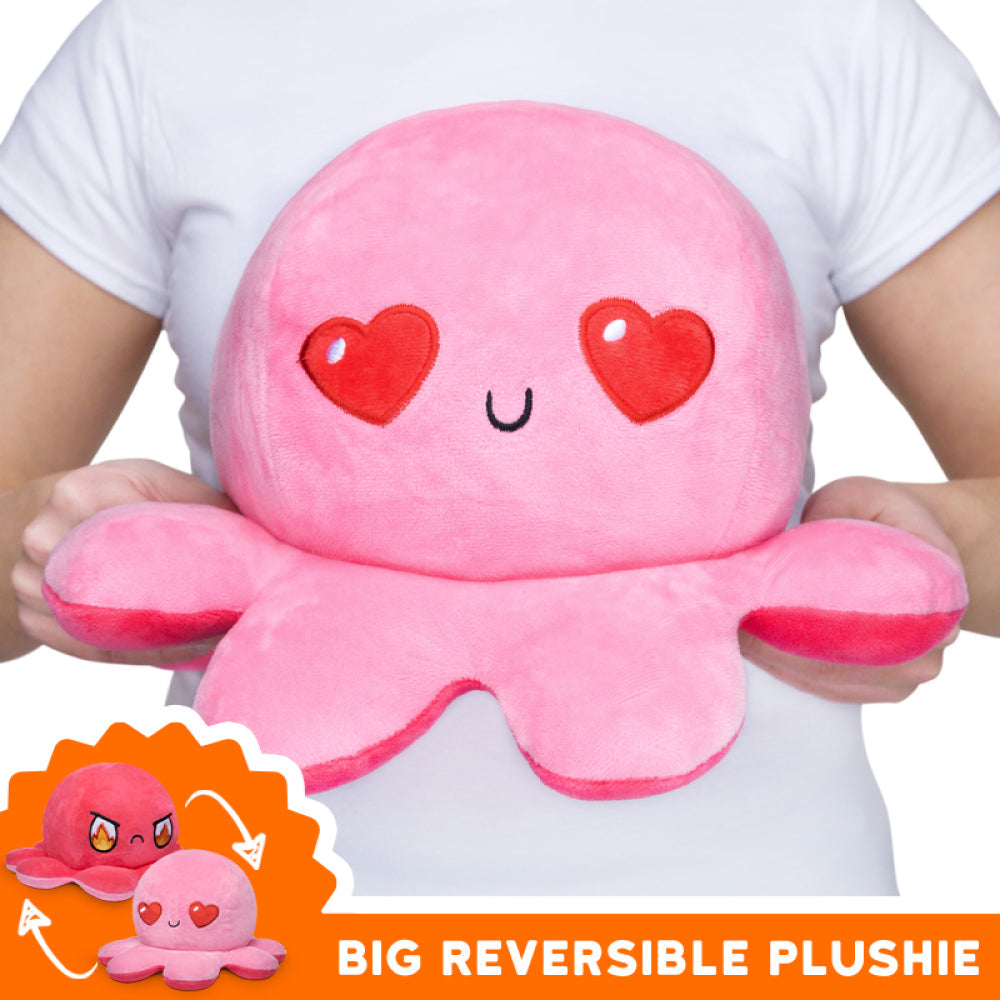 TeeTurtle Big Reversible Octopus: Love Light Pink/Pink (Big) (ONLINE ORDER ONLY)