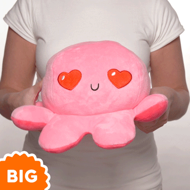 TeeTurtle Big Reversible Octopus: Love Light Pink/Pink (Big) (ONLINE ORDER ONLY)