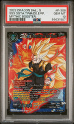 2022 DRAGON BALL SUPER MYTHIC BOOSTER SS3 GOGETA, THWRT/EMP #P-308 - PSA 10 (Online Order Only)