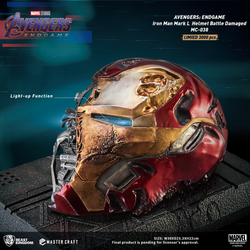 Beast Kingdom: Avengers: Endgame - Master Craft Iron Man Mark L Helmet (Battle Damaged) MC-038 (ONLINE ORDER ONLY)