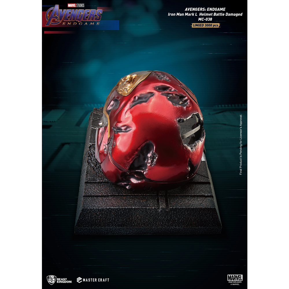 Beast Kingdom: Avengers: Endgame - Master Craft Iron Man Mark L Helmet (Battle Damaged) MC-038 (ONLINE ORDER ONLY)