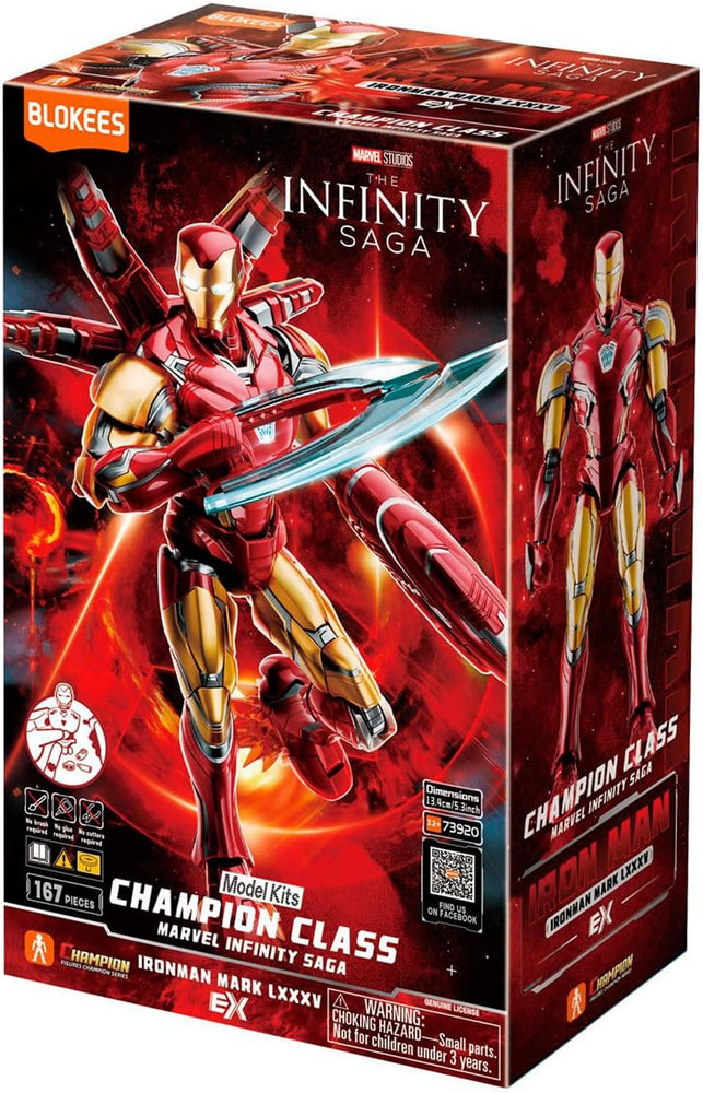 Blokees: Marvel Infinity Saga - Champion Class 01 - Iron Man MK LXXXV - EX (ONLINE ORDER ONLY)