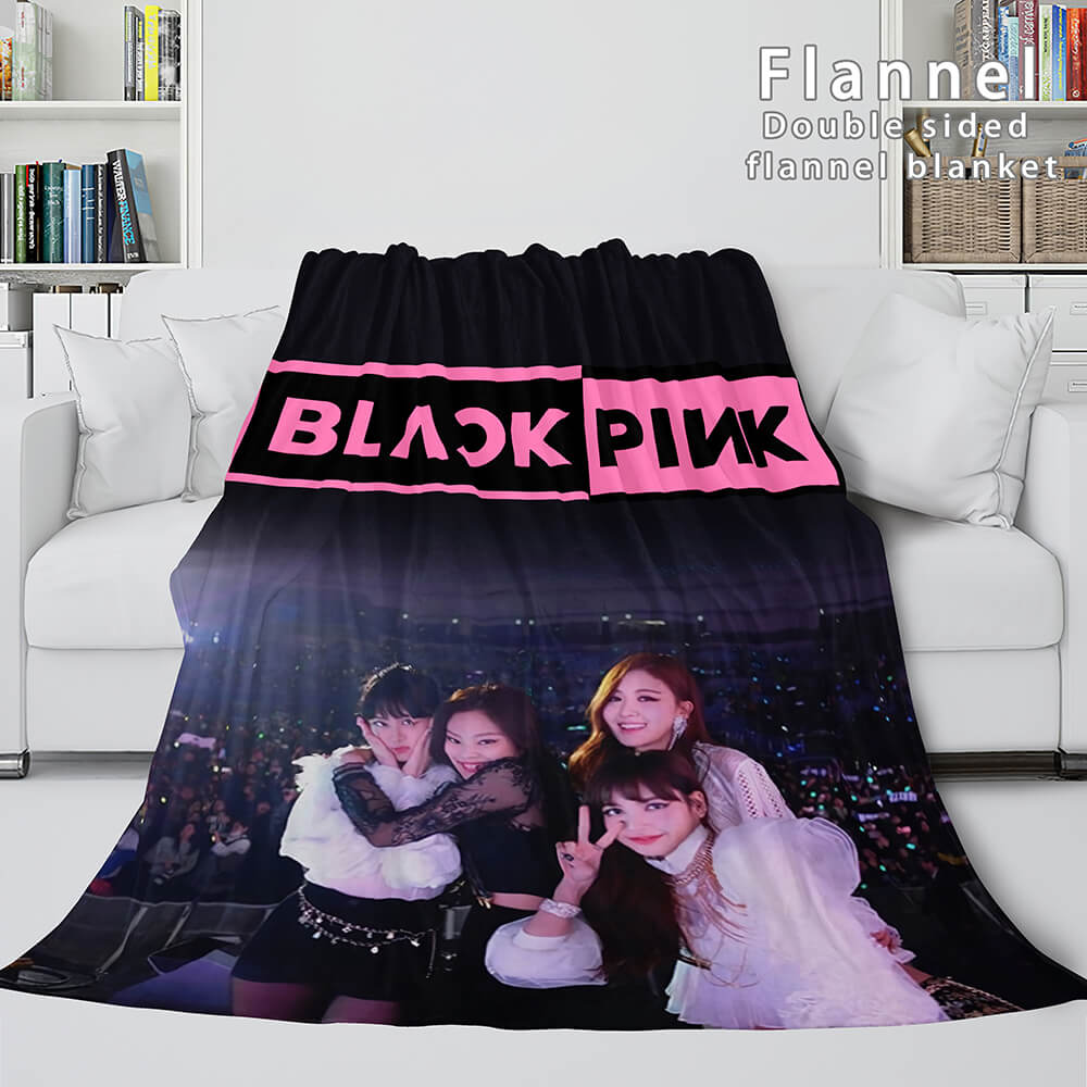 BLACKPINK Soft Flannel Blanket Fleece Throw Blanket Bedding Sets (Online Order Only)