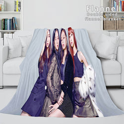 BLACKPINK Soft Flannel Blanket Fleece Throw Blanket Bedding Sets (Online Order Only)