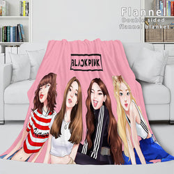 BLACKPINK Soft Flannel Blanket Fleece Throw Blanket Bedding Sets (Online Order Only)