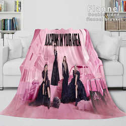 BLACKPINK Soft Flannel Blanket Fleece Throw Blanket Bedding Sets (Online Order Only)