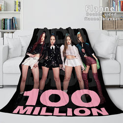 BLACKPINK Soft Flannel Blanket Fleece Throw Blanket Bedding Sets (Online Order Only)