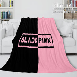 BLACKPINK Soft Flannel Blanket Fleece Throw Blanket Bedding Sets (Online Order Only)