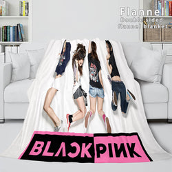 BLACKPINK Soft Flannel Blanket Fleece Throw Blanket Bedding Sets (Online Order Only)