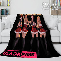BLACKPINK Soft Flannel Blanket Fleece Throw Blanket Bedding Sets (Online Order Only)