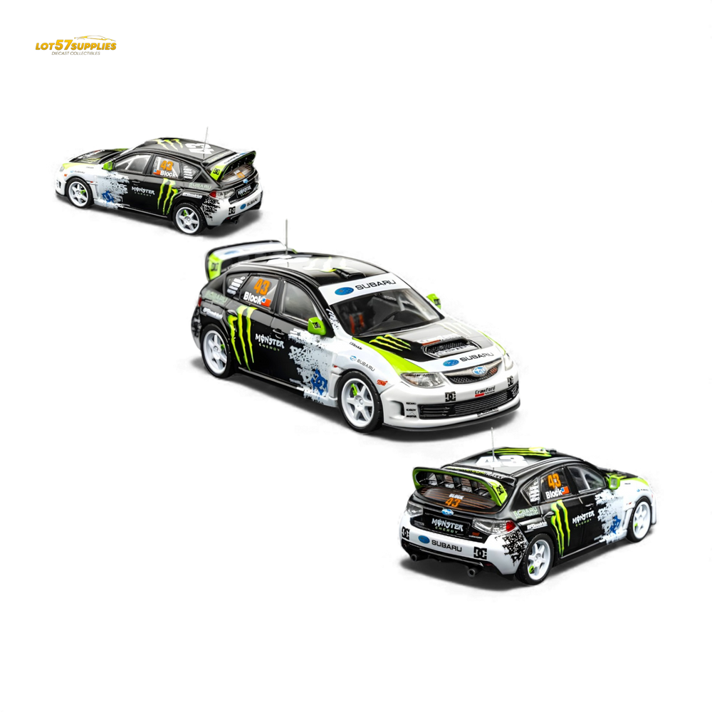 DCM & Mini Station 2008 Subaru Impreza WRX STI Rally Block43 Monster 1:64 (ONLINE ORDER ONLY)
