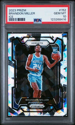 Graded 2023 Panini Prizm Brandon Miller #152 Ice Rookie RC Basketball Card PSA 10 Gem Mint (ONLINE ORDER ONLY)