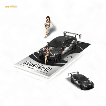 TimeMicro BMW M4 Modified Widebody Silver R e d B u l l - Figure Version 1:64 (ONLINE ORDER ONLY)
