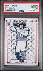 Graded 2024 Panini Phoenix Bo Nix #CONBNX Contours Rookie RC Football Card PSA 10 Gem Mint (ONLINE ORDER ONLY)