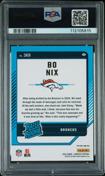 Graded 2024 Donruss Bo Nix #369 Optic Preview Pink Rookie RC Football Card PSA 10 Gem Mint (ONLINE ORDER ONLY)
