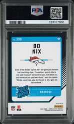 Graded 2024 Panini Donruss Optic Bo Nix #209 Holo Rookie RC Football Card PSA 10 Gem Mint (ONLINE ORDER ONLY)