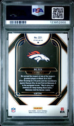 Graded 2024 Panini Select Bo Nix #221 Red & Blue Shock Rookie RC Football Card PSA 10 Gem Mint (ONLINE ORDER ONLY)