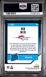 Graded 2024 Panini Donruss Optic Bo Nix #209 Stars Rookie RC Football Card PSA 10 Gem Mint (ONLINE ORDER ONLY)