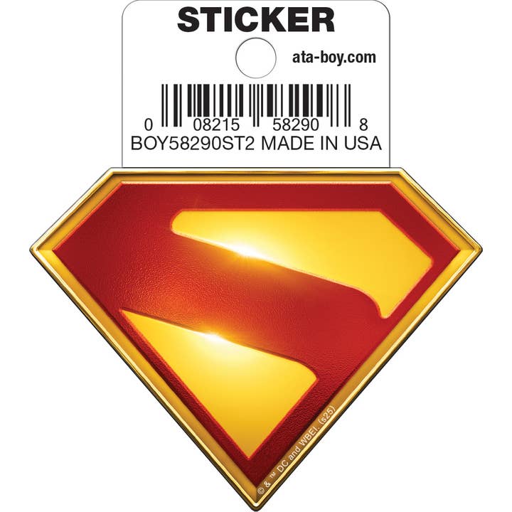 Superman 2025: Logo Die Cut Vinyl Sticker - 3" (ONLINE ORDER ONLY)