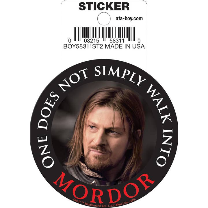 Lord of the Rings: Boromir Walk Into Mordor Die Cut Vinyl Sticker - 3" (ONLINE ORDER ONLY)